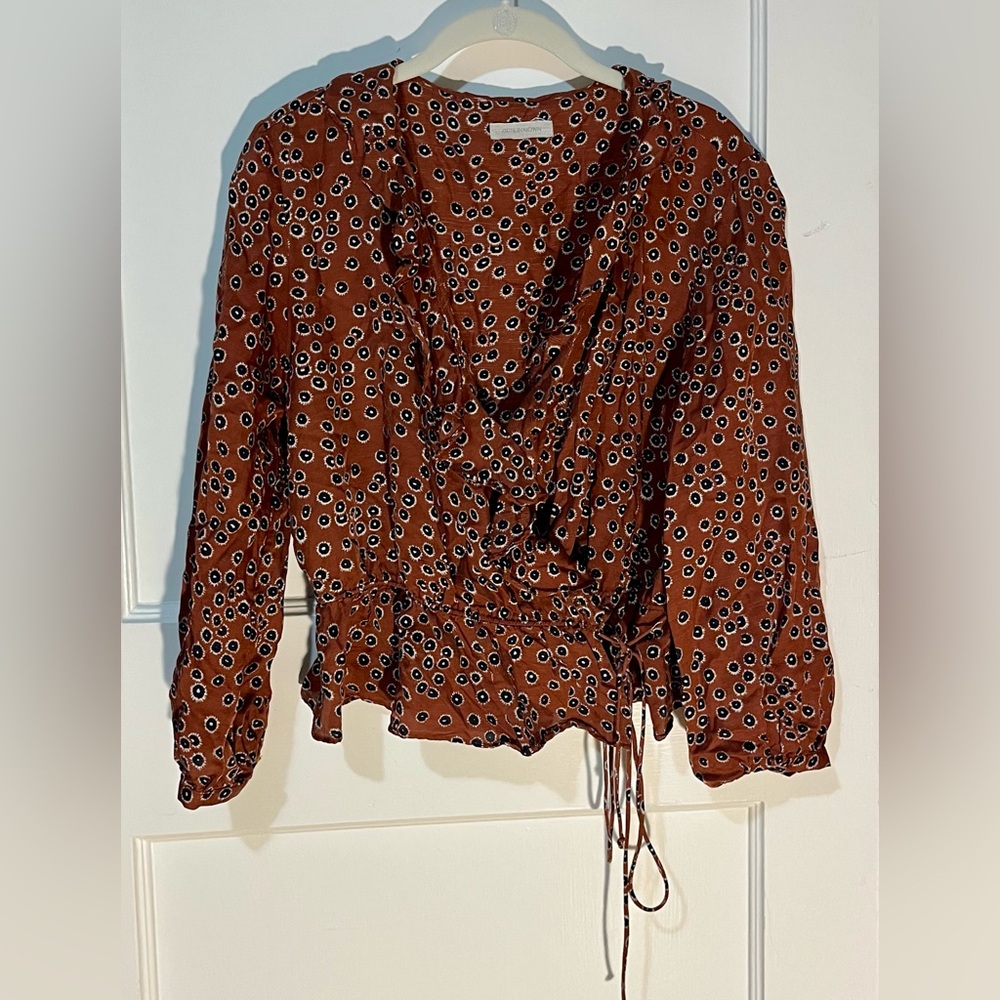 Outerknown Rust Patterned Blouse - image 1